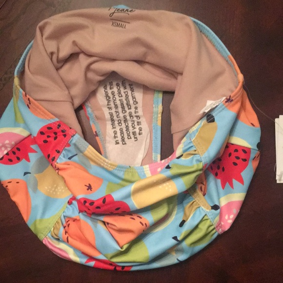 Sold fb Xs nwt fruit salad ruched front - Picture 2 of 2